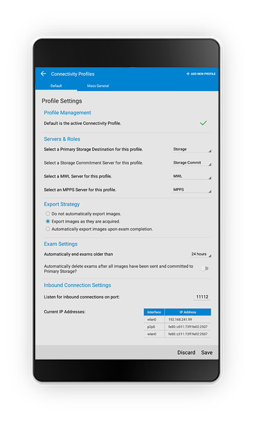 Robust DICOM improvements screen