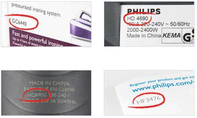 Modelnumber 2la image that is showing where to find the model number